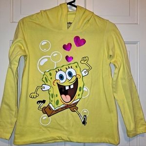 Nickelodeon SpongeBob SquarePants yellow hoodie pullover sweatshirt